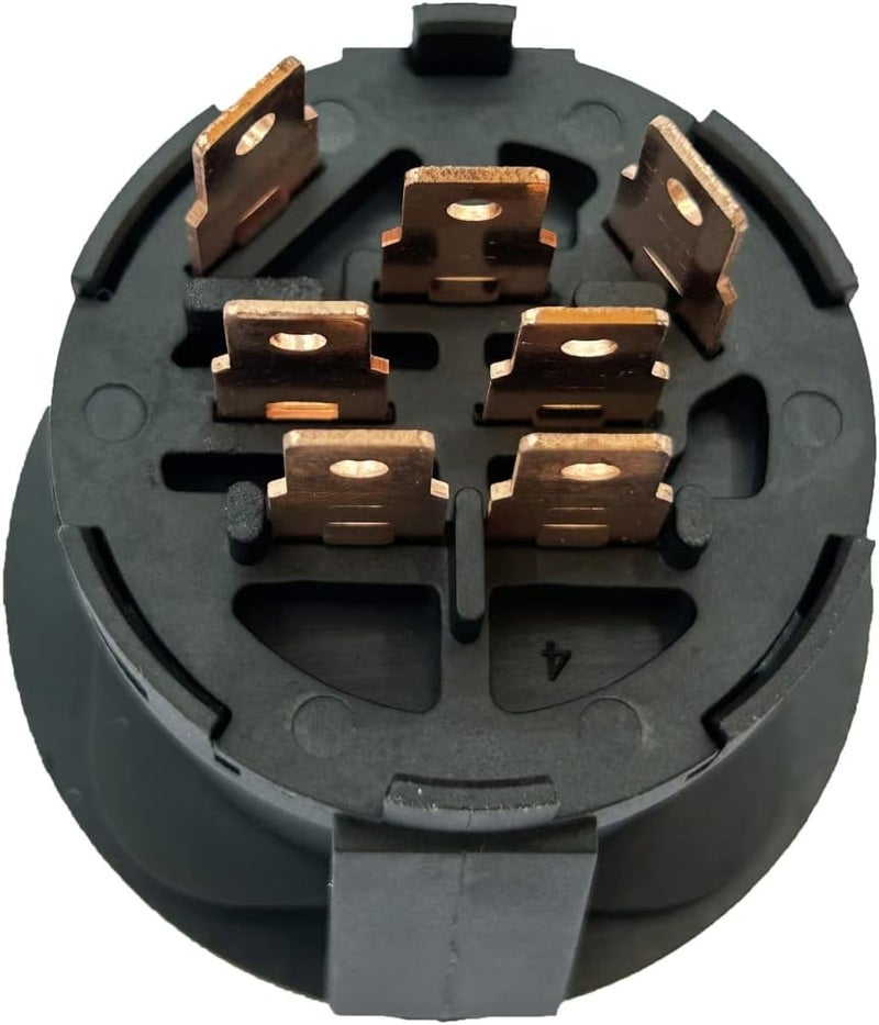 Annolai GY20074 175566 Ignition Switch with Key 4-Position 7-Terminals for Husqvarna Craftsman Dixon Cub Cadet 532175566 John Dee-re L105 L100 L110 E100 D100 LA100 Lawn Mower (532175566-7 Terminals) - Image 5